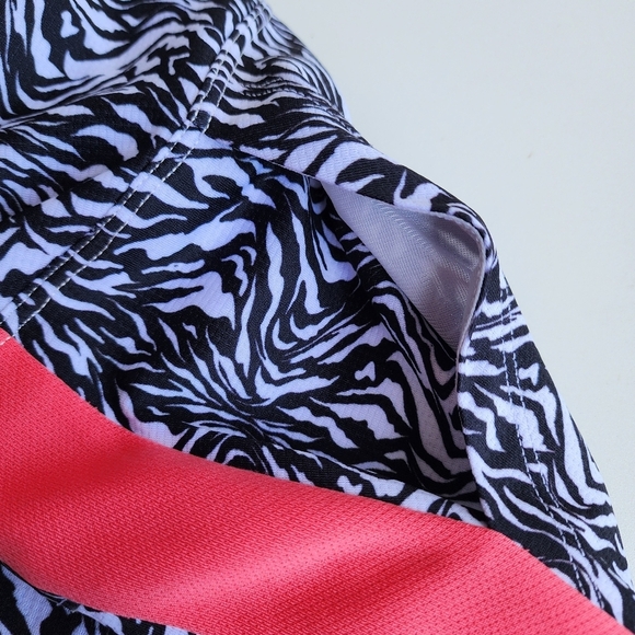 Mimosa Women's Black White Pink Golf Skirt Zebra Print Skort Stretch Sz M - Picture 3 of 11